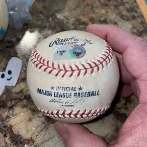 Charlie Blackmon Game Used Foul Ball 8/11/13 Rockies vs Pirates MLB COA J. Locke